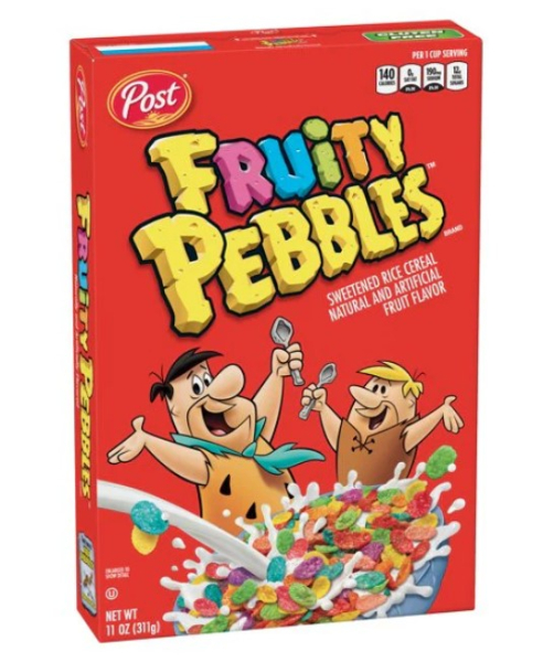 POST Fruity Pebbles Sweet Rice Cereal & Natural & Artifical Fruit Flavor 311 g